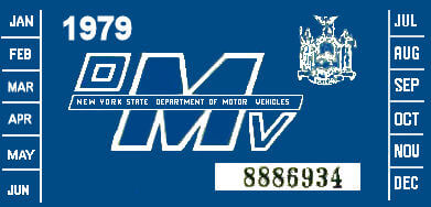 (image for) 1979 New York REGISTRATION Sticker